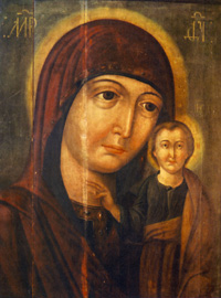 Образ Казанской  иконы Божией Матери из храма Рождества Иоанна Крестителя. г. Чита
